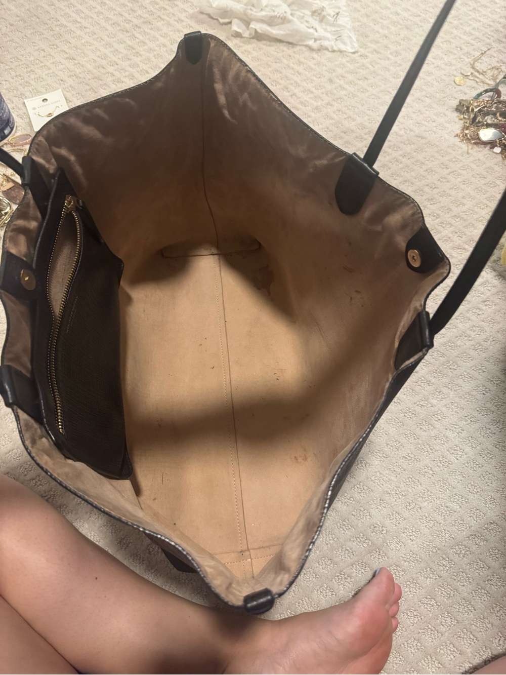 Alexander McQueen Black Leather Tote - Picture 3 of 7